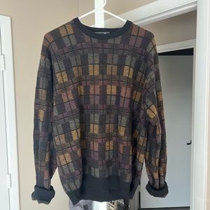 Plaid Wool/Acrylic Sweater